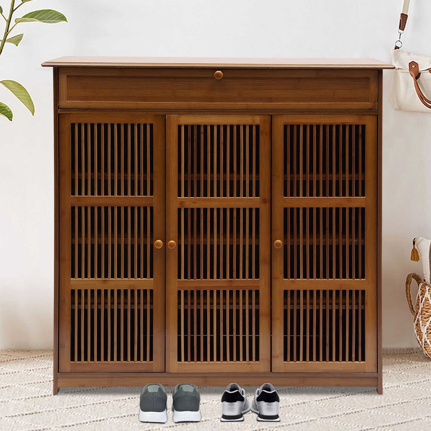 4-Tier Shoe Storage Cabinet Floor Standing