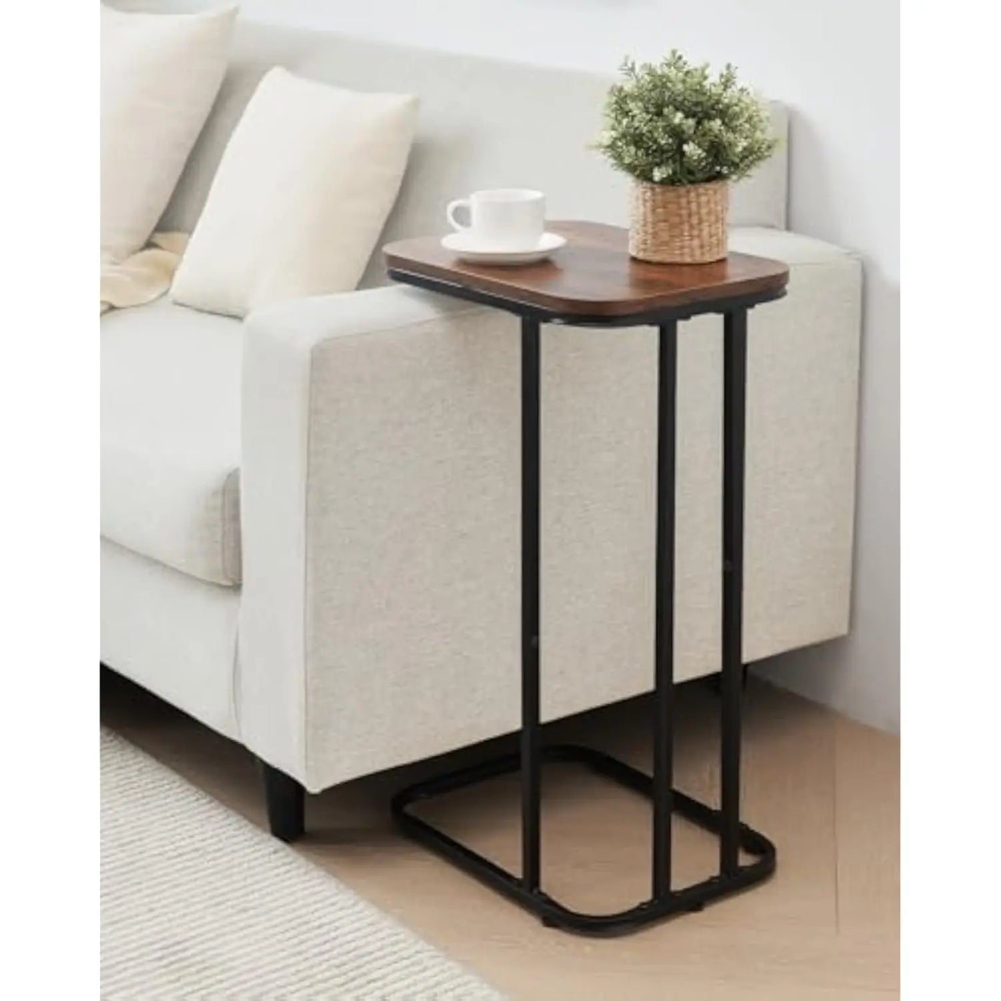 C Shaped End Table Set Living Room