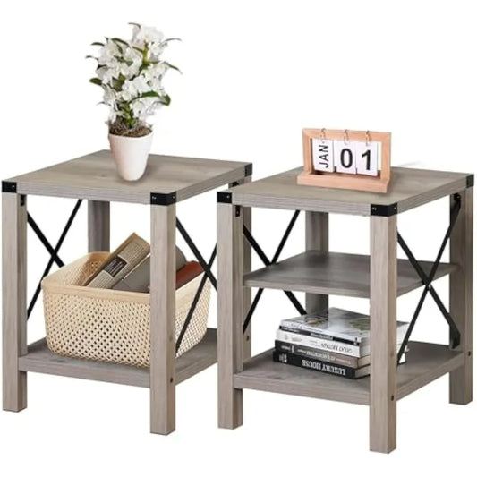 Set of 2 Living Room Farmhouse Tables