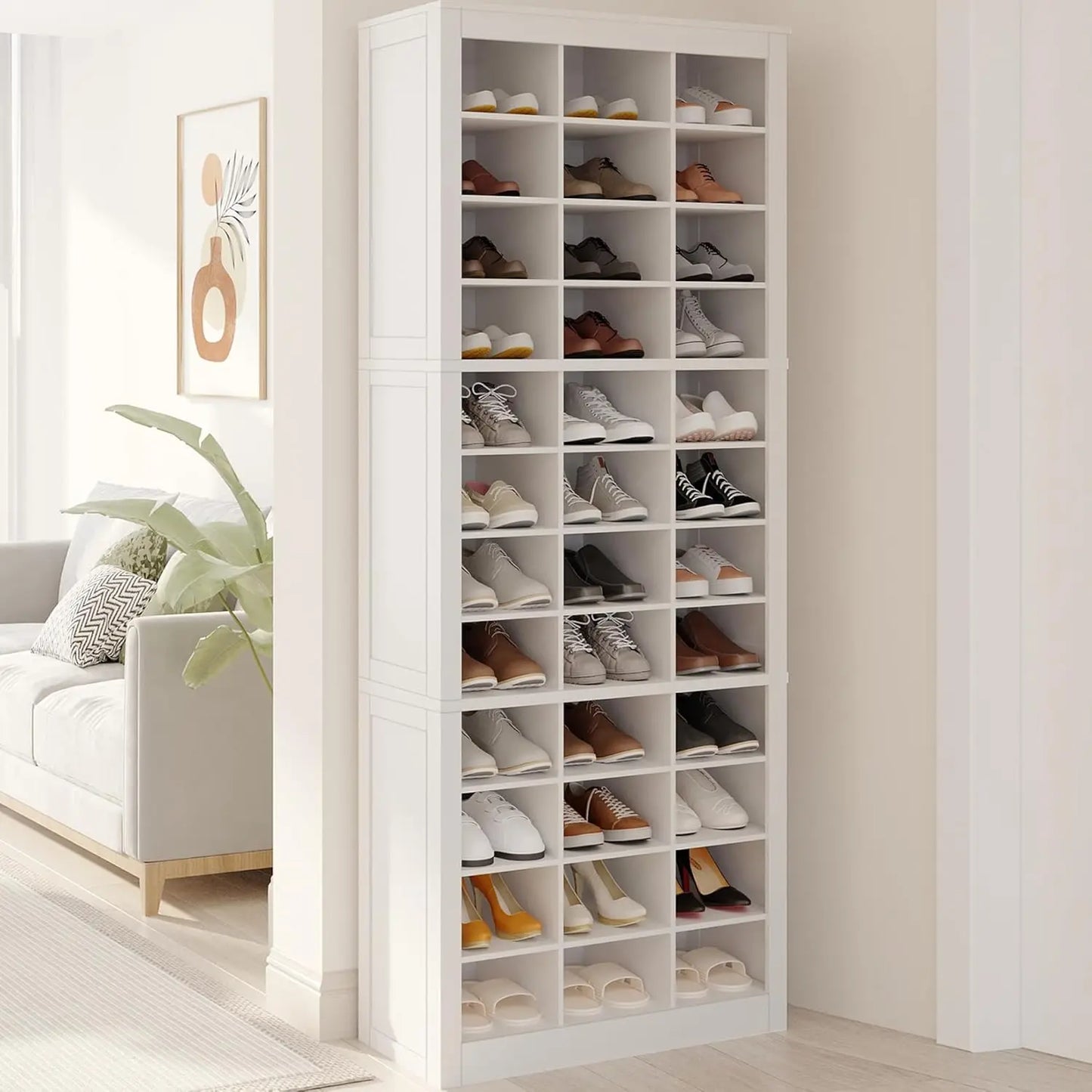 36 Pairs Free Standing Closet Organizer Vertical