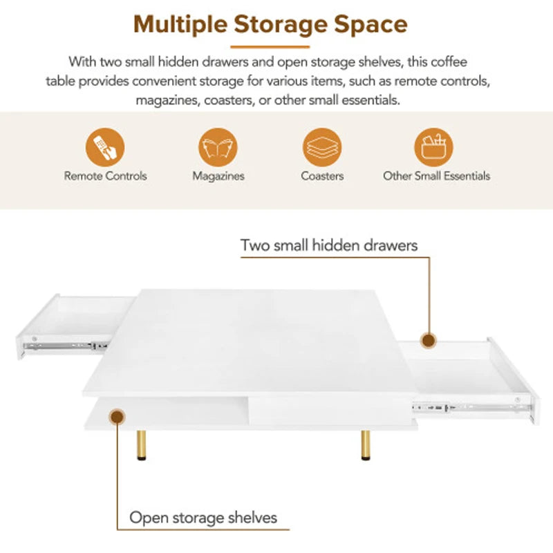 ON-TREND Exquisite High Gloss Coffee Table