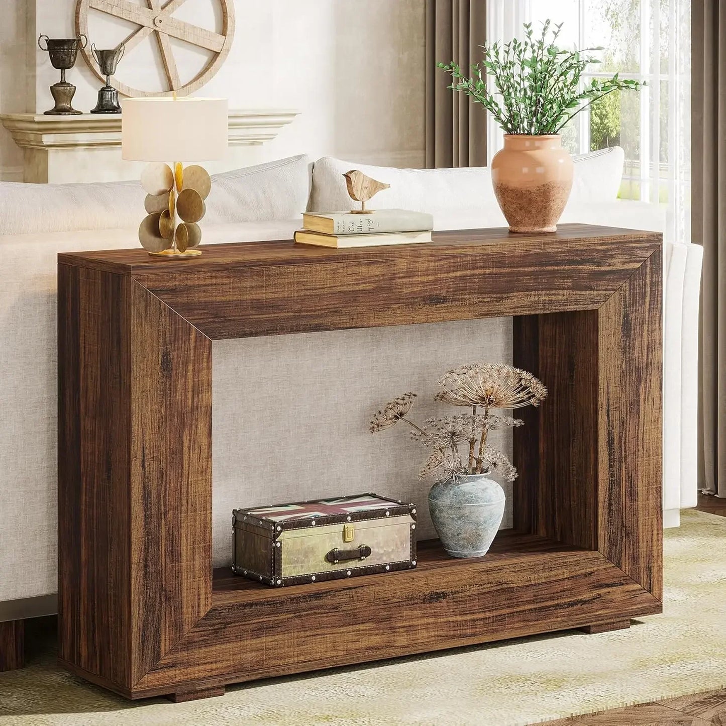 Farmhouse Hallway Accent Table for Living Room,