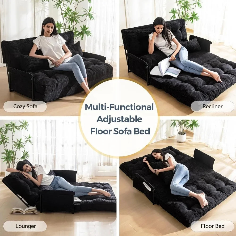 5-Position Foldable Lazy Sofa Sleeper Bed