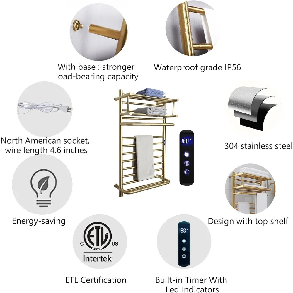 Heated Wall Mounted Towel Warmer for Bathroom