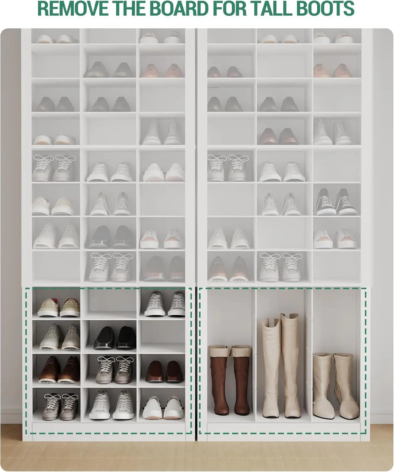 36 Pairs Free Standing Closet Organizer Vertical