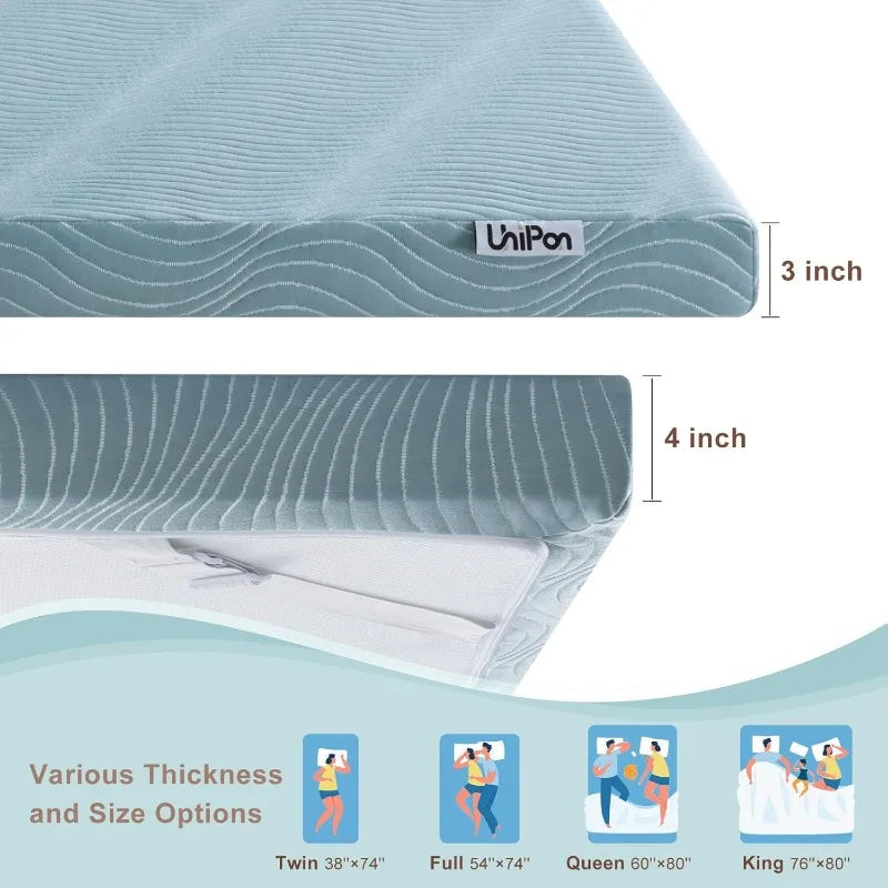 Firm to Extra Firm Mattress Topper 4 inch