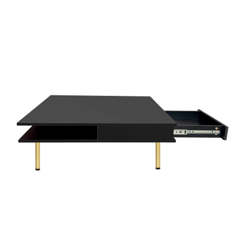 High Gloss Coffee Table Small Drawers