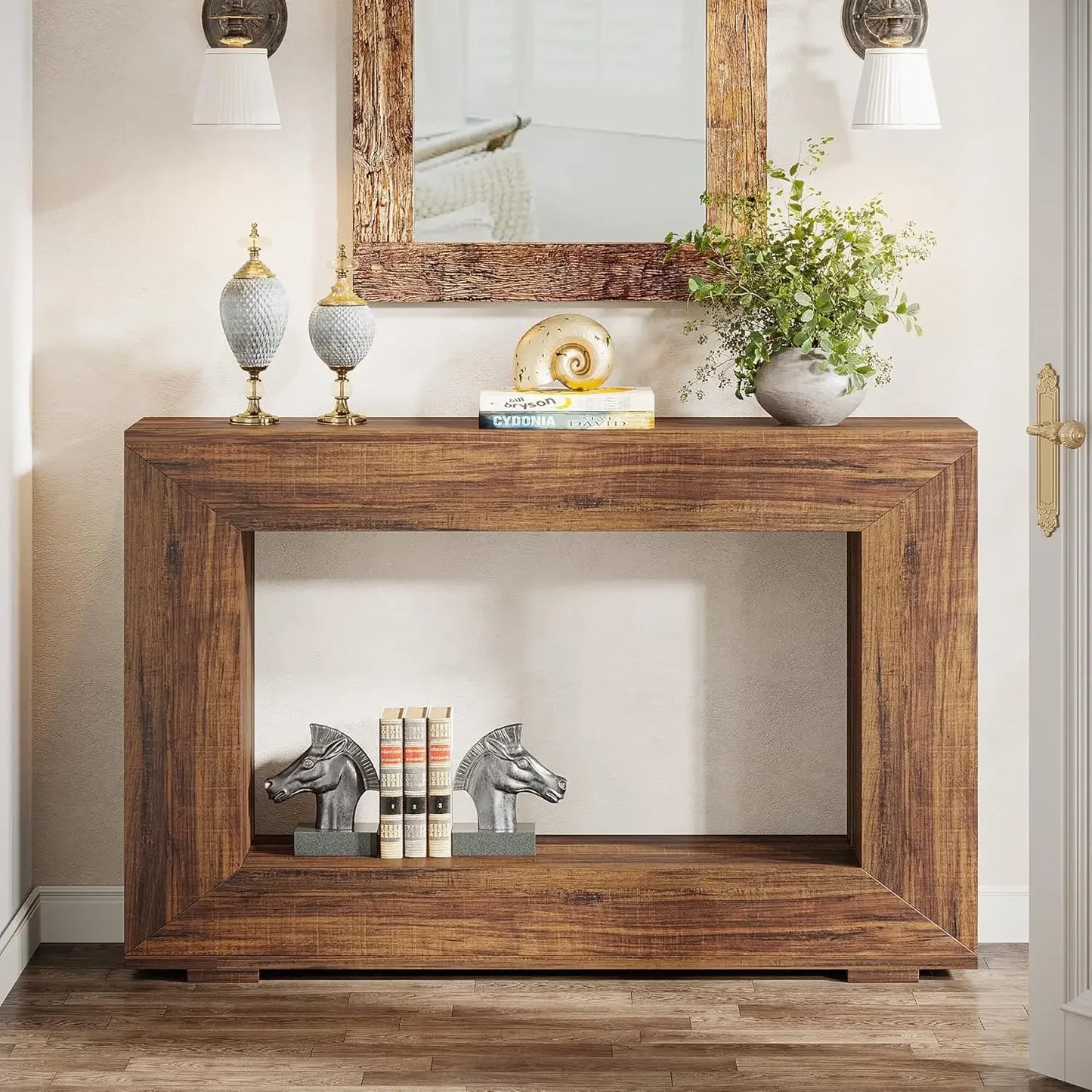 Farmhouse Hallway Accent Table for Living Room,