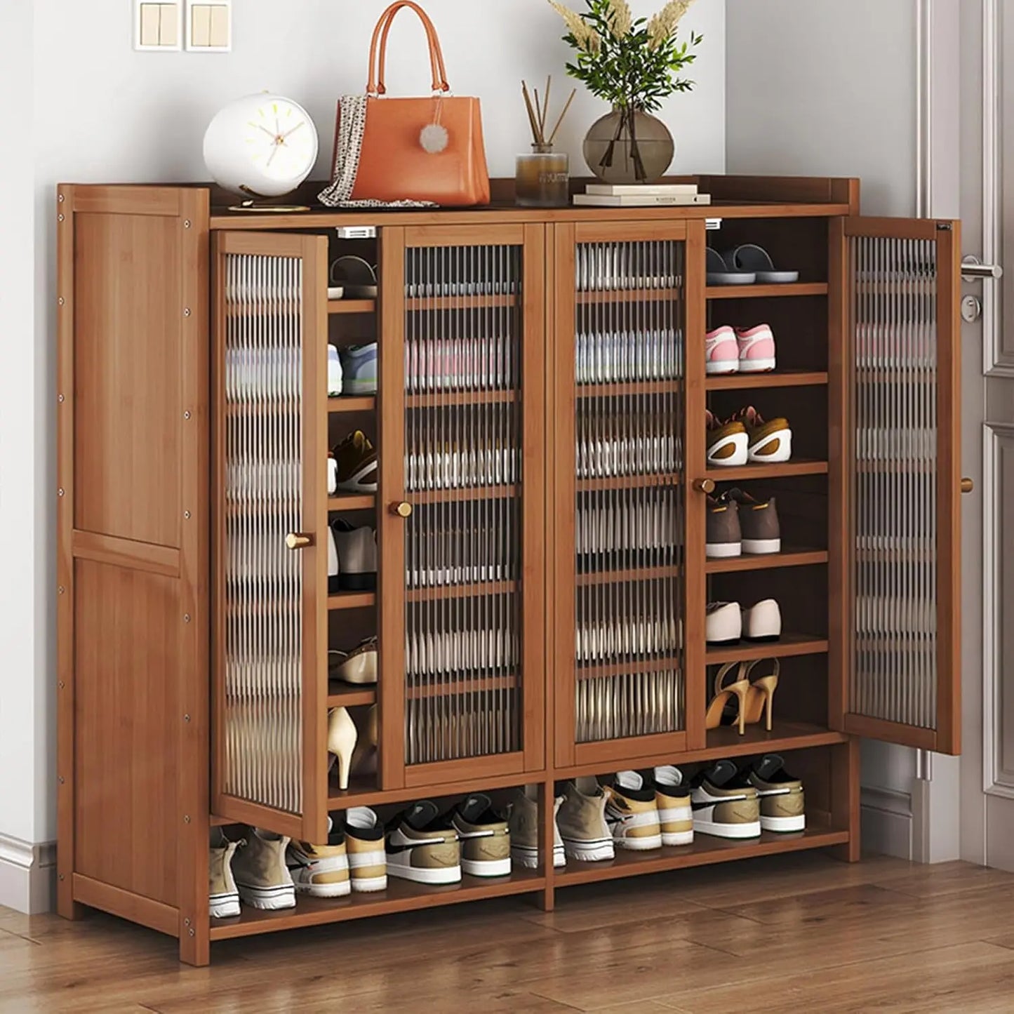 Entryway Shoe Rack Organizer Cabinet with Doors