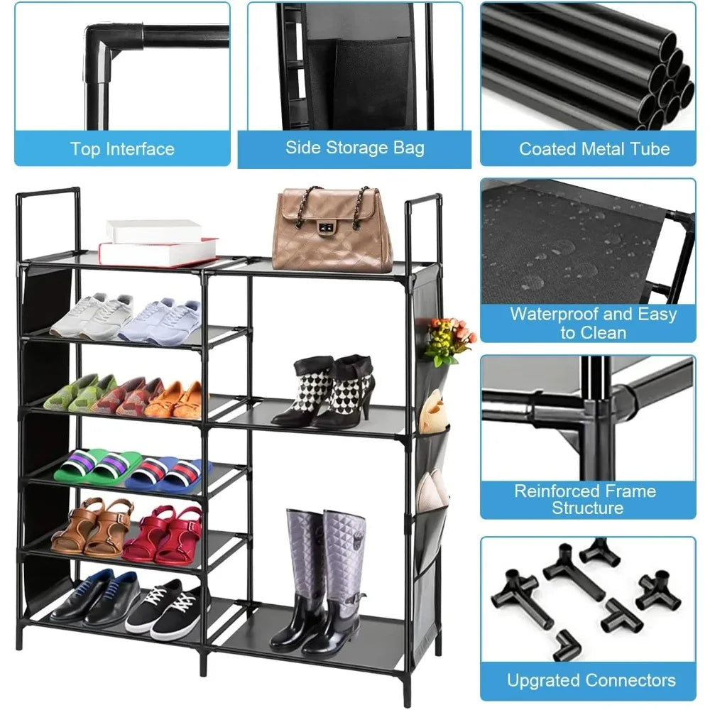 6 Tier Shoe Shelf Stackable Rack Stand