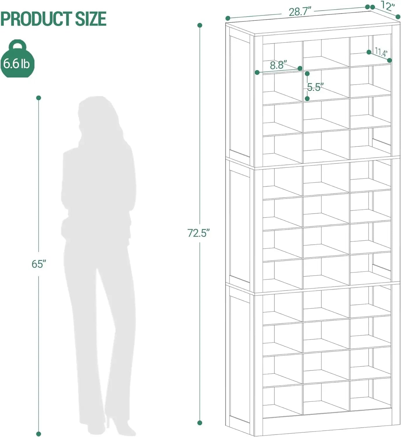 36 Pairs Free Standing Closet Organizer Vertical