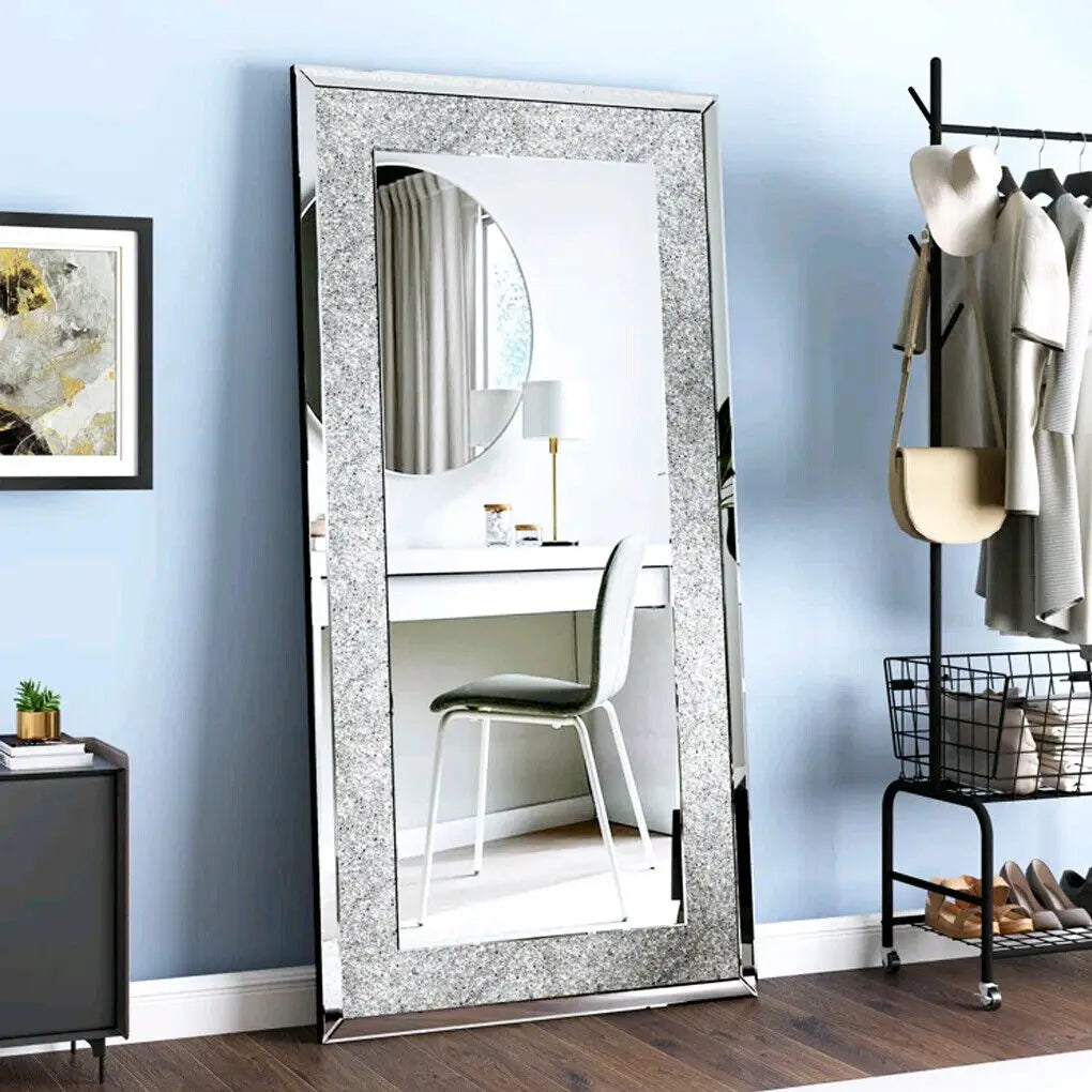 Large Diamond Frameless Vanity Wall Dressing Mirror