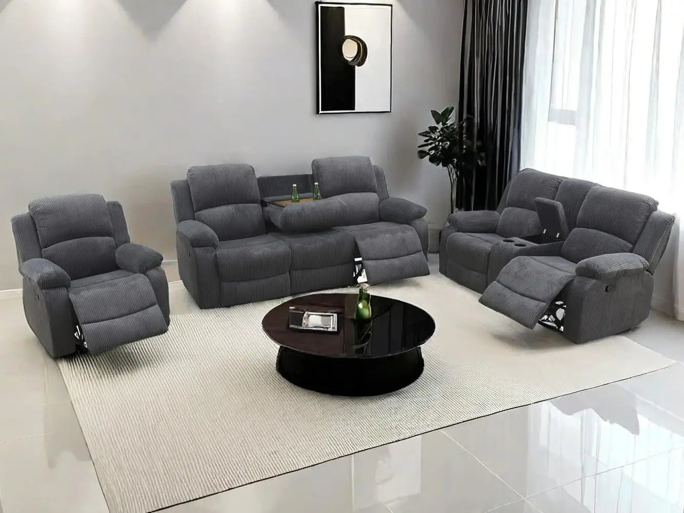 Sofa Set Living Room Furniture Reclining  Set