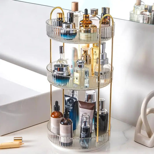 Rotating Makeup Organizer for Vanity-3 Tier