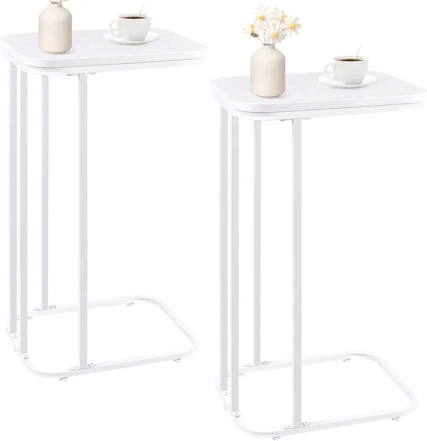 C Shaped End Table Set Living Room