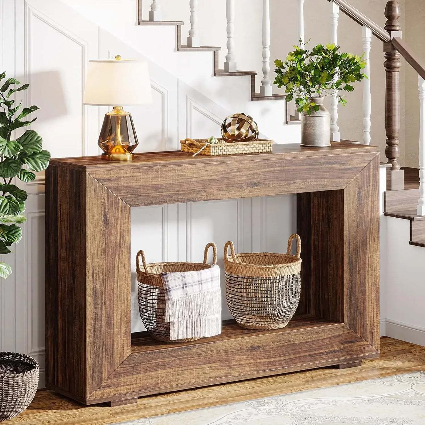 Farmhouse Hallway Accent Table for Living Room,