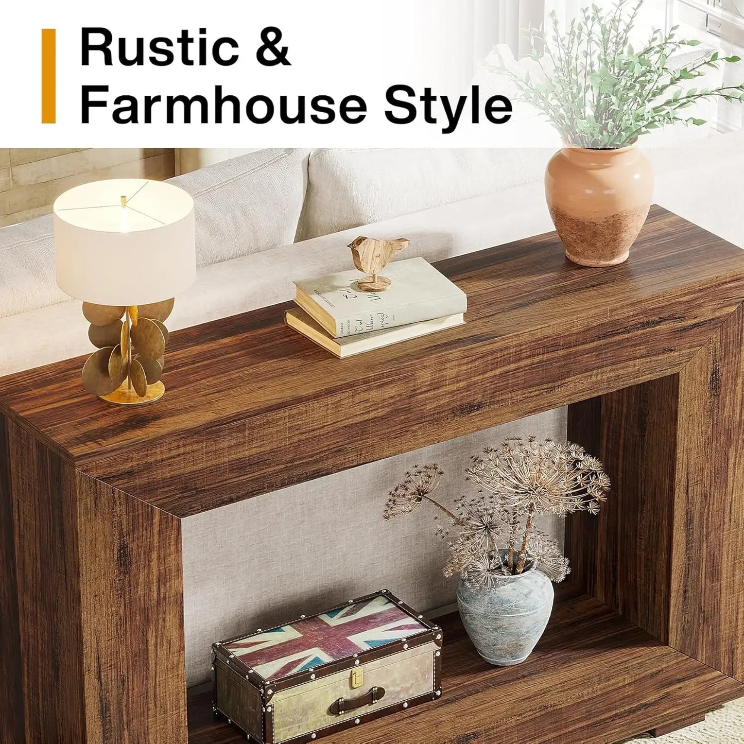 Farmhouse Hallway Accent Table for Living Room,