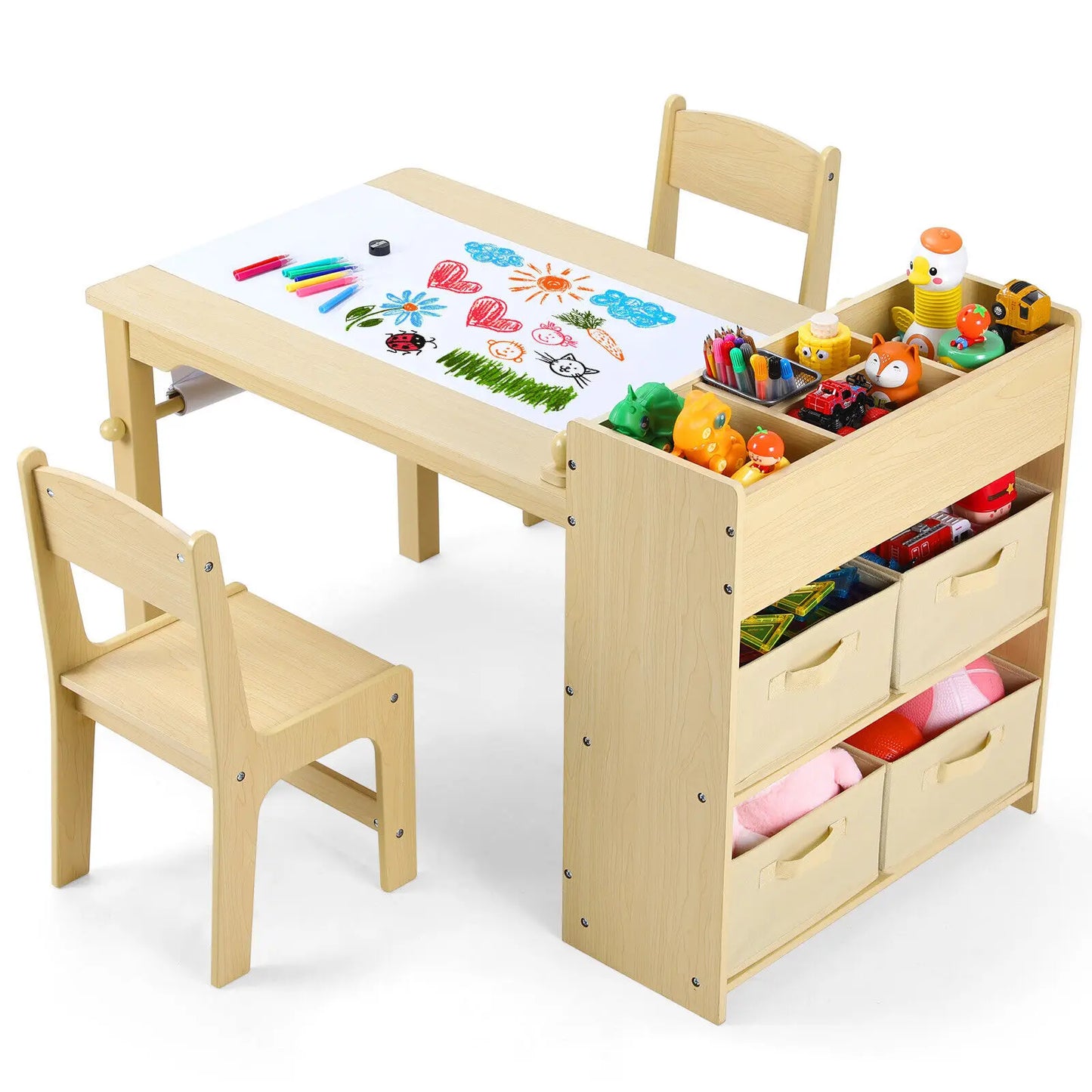 Kids Art Table for crafts and storage