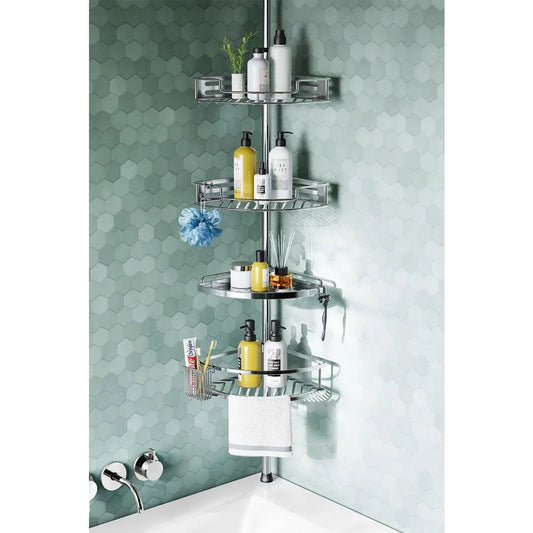 Corner Shower Caddy Quick Installation Bathroom Organizer