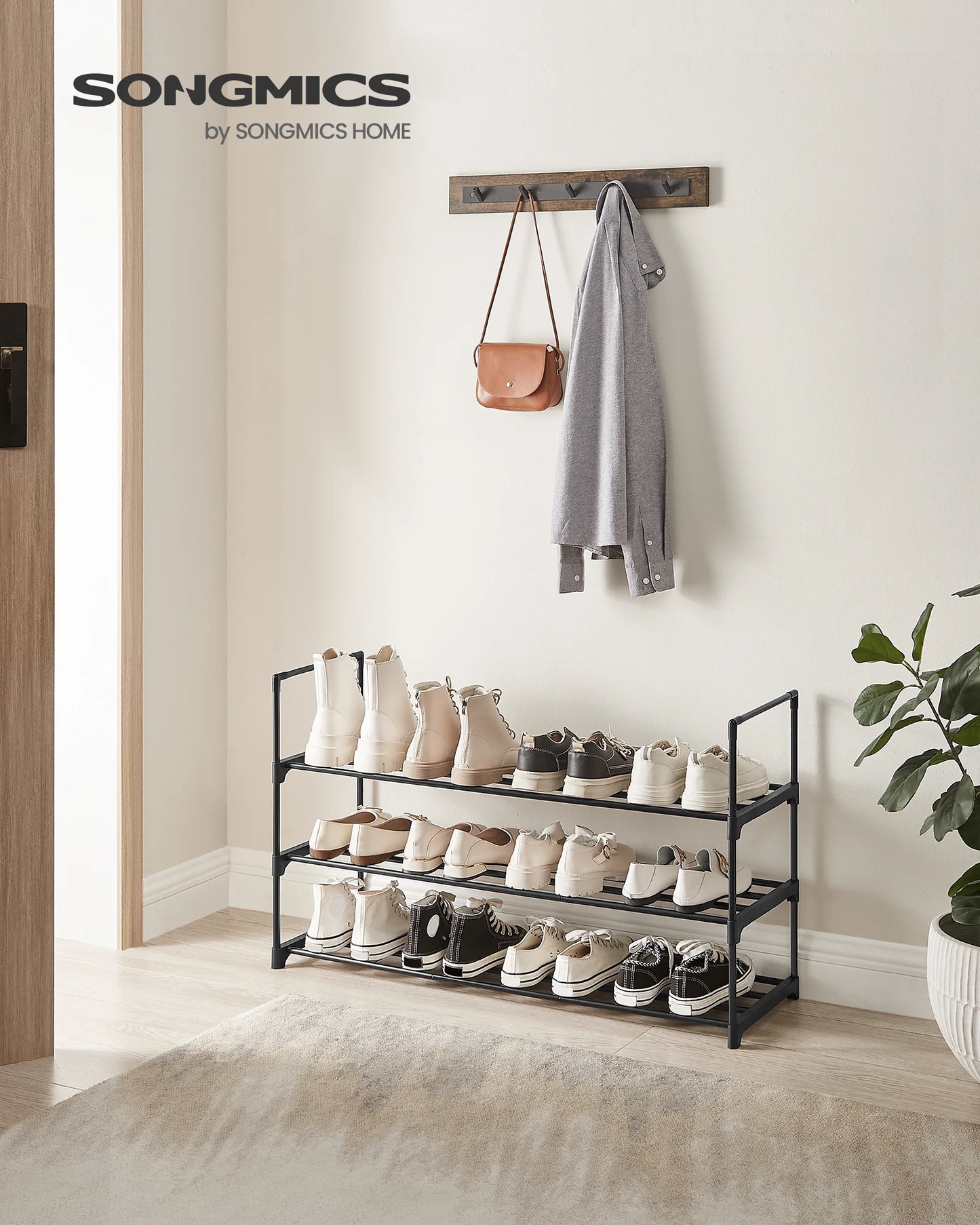 3 Tier Iron Shoe Organizer Storage Shelf