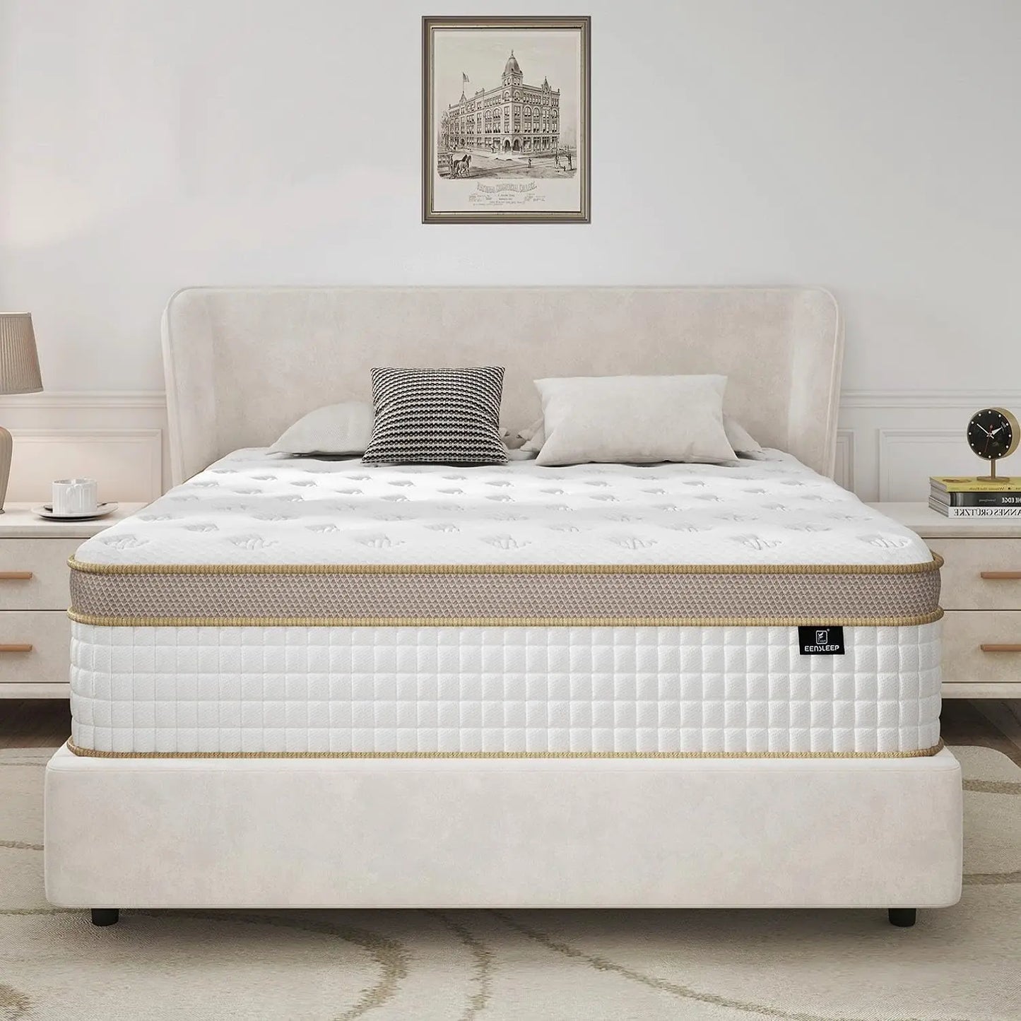 Queen Size Mattress Strengthen Firm 14 Inch Memory Foam