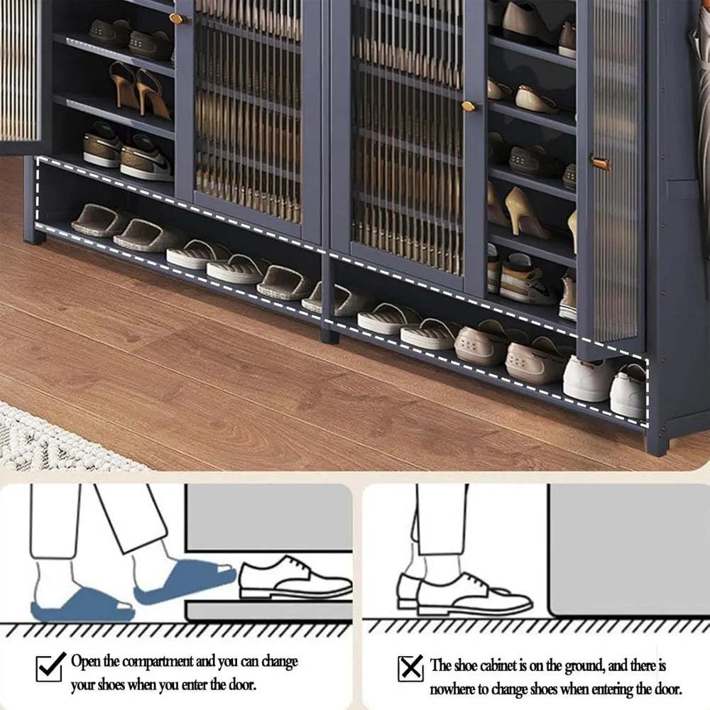 Entryway Shoe Rack Organizer Cabinet with Doors