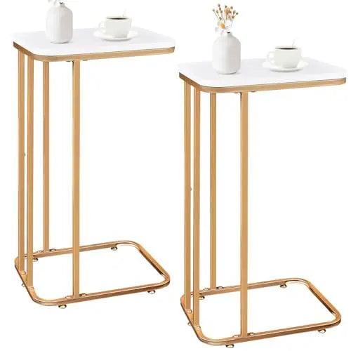 C Shaped End Table Set Living Room