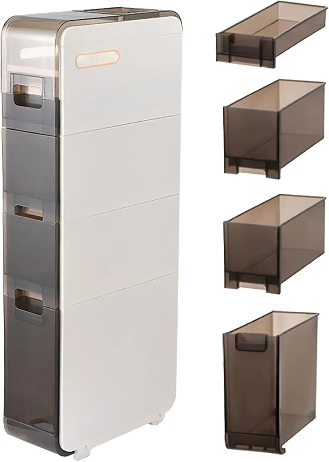 4-Tiers Free Standing Bathroom Floor Storage Cabinet