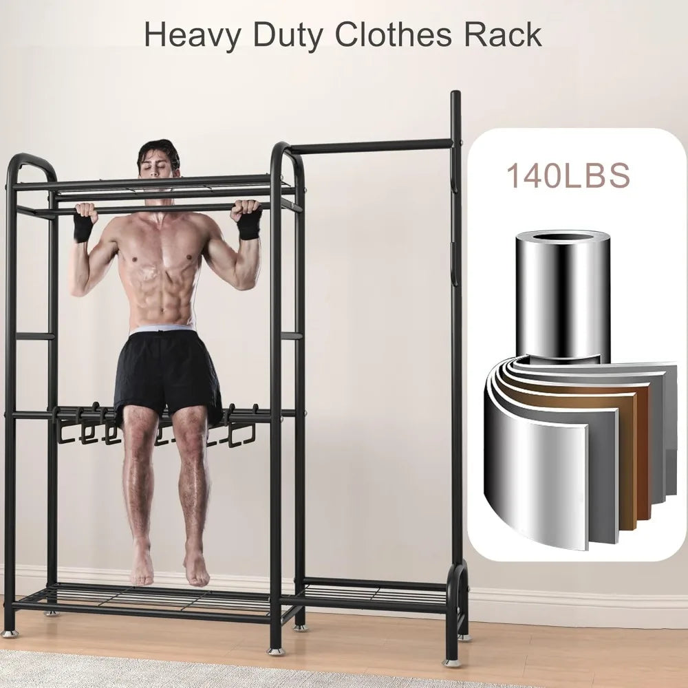 Portable Free Standing Closet Wardrobe  Garment Rack