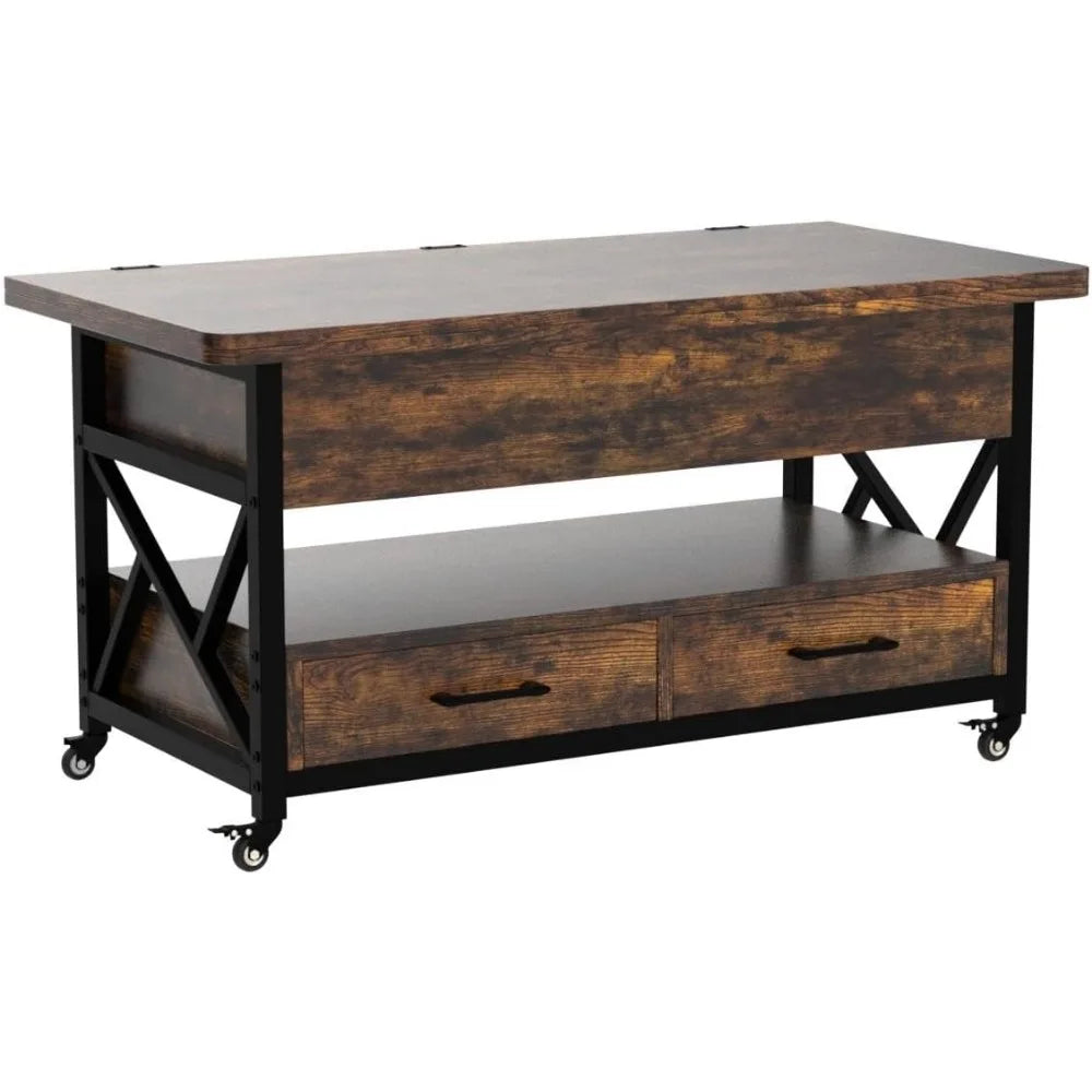 Farmhouse Lift Top Coffee Table with Storage