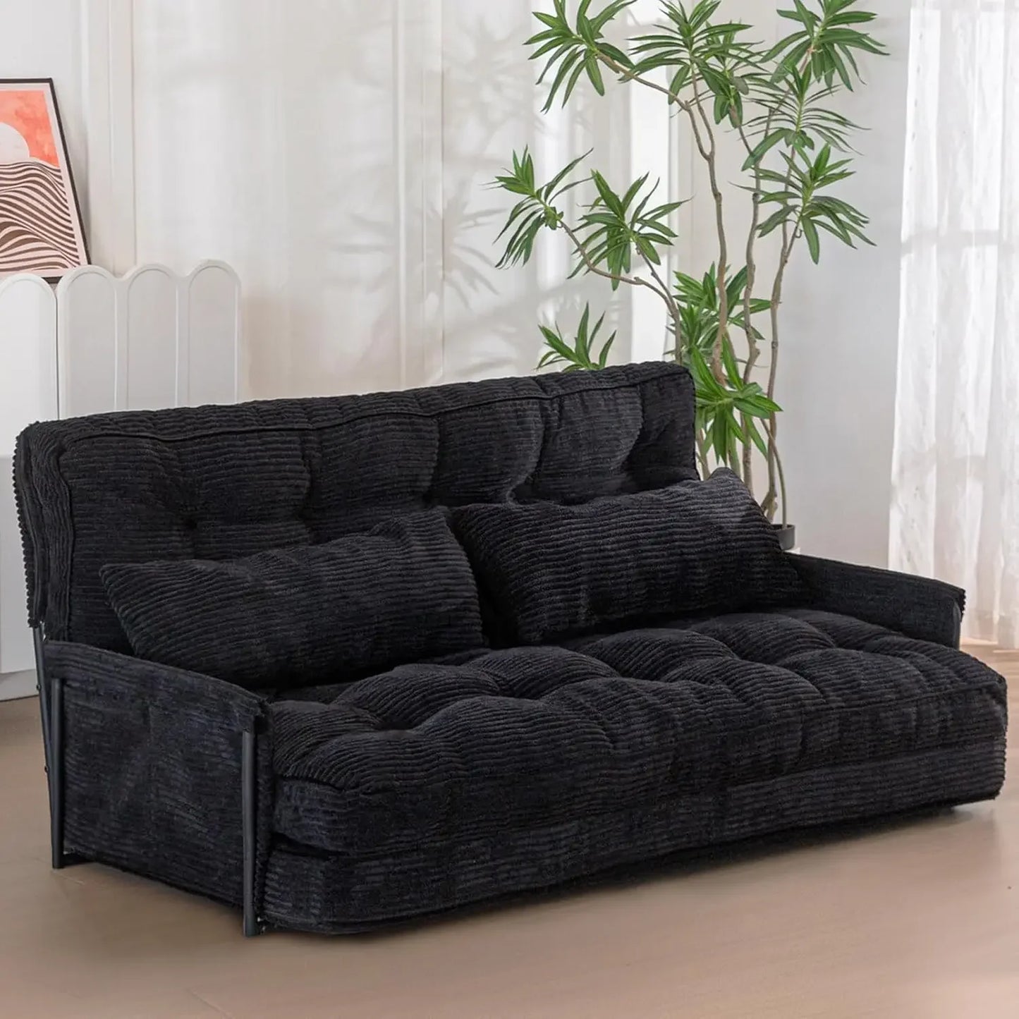 5-Position Foldable Lazy Sofa Sleeper Bed