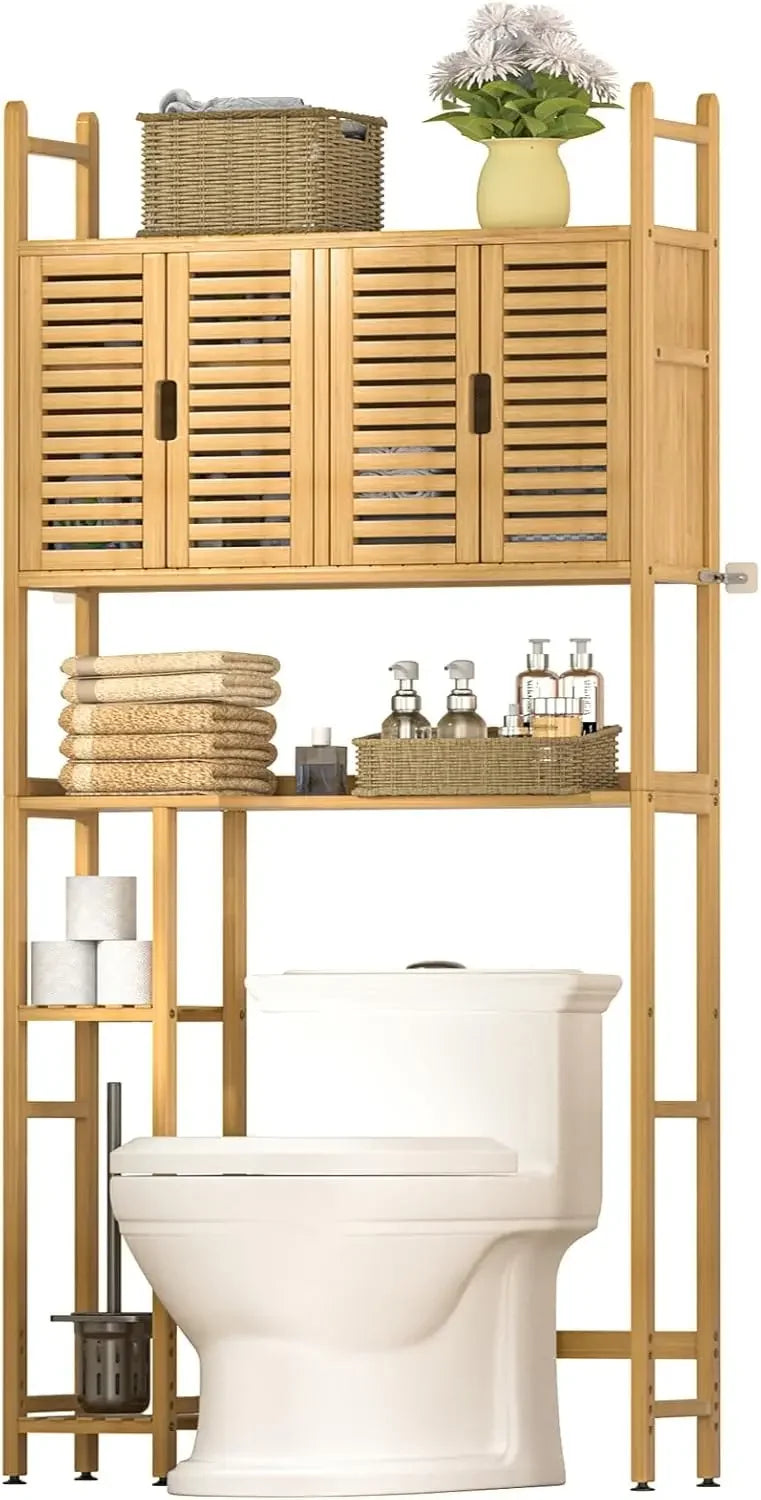 Modern style solid wood toilet storage cabinet