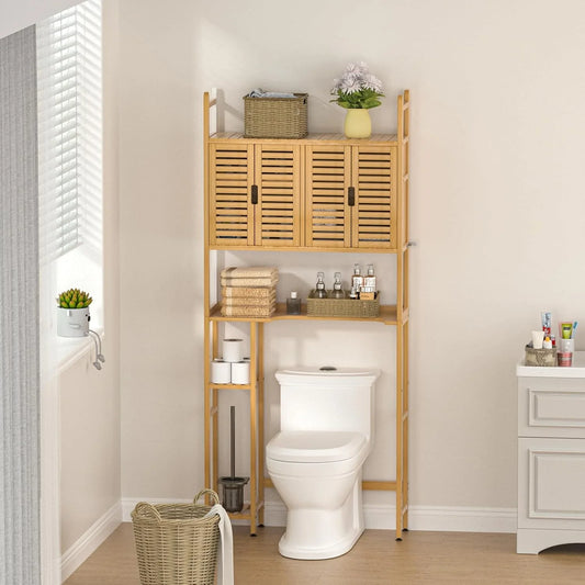 Modern style solid wood toilet storage cabinet