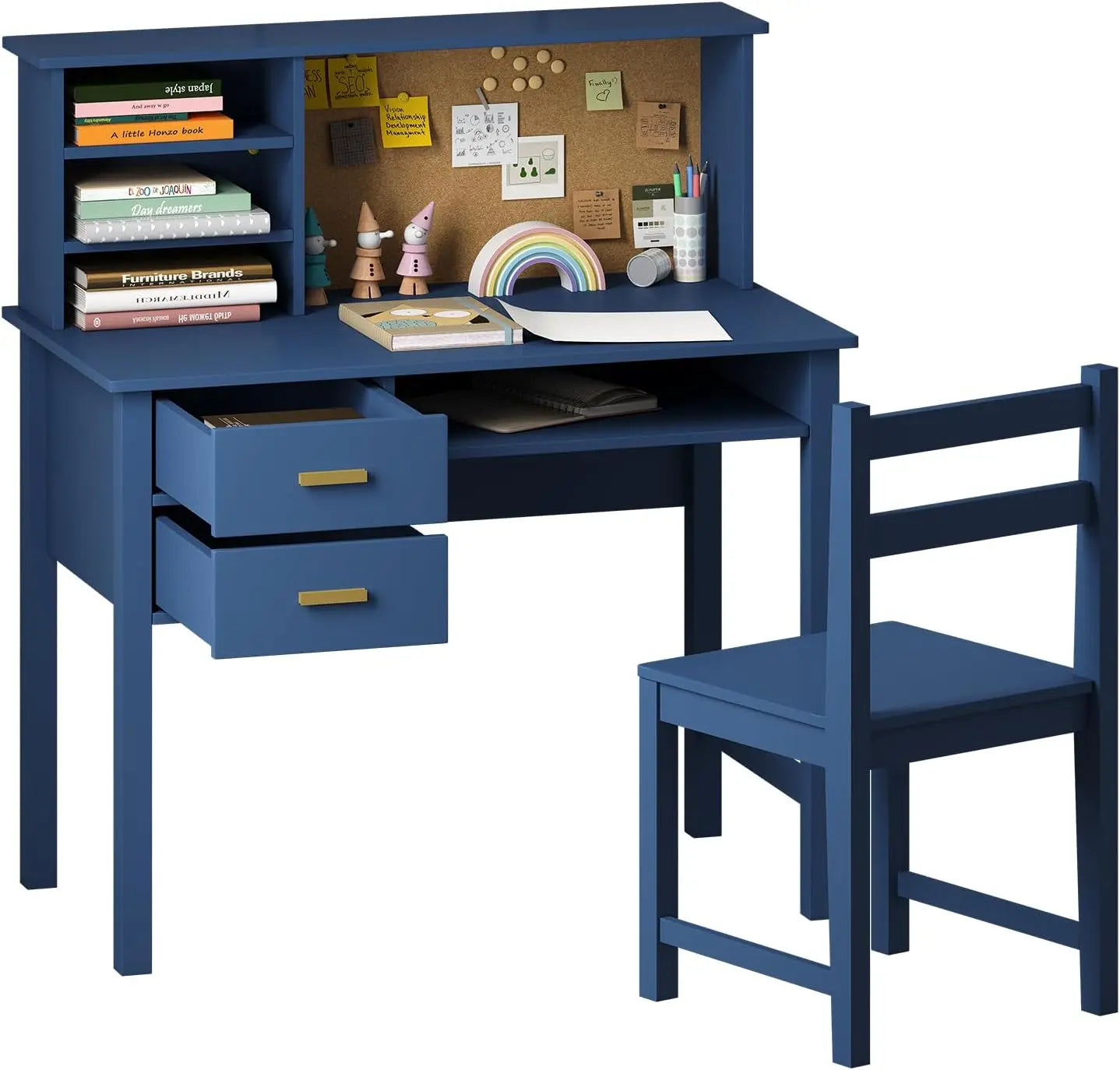 Kids Wooden Study Desk and Chair Set