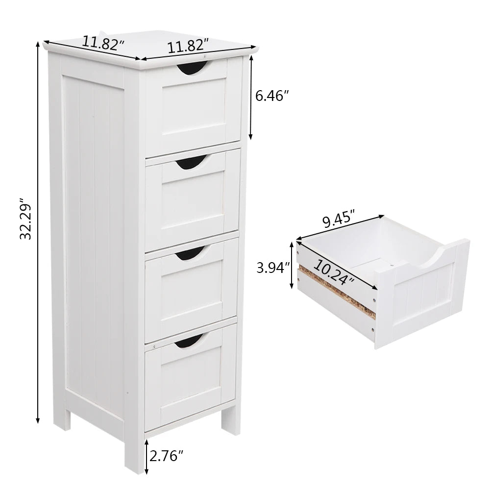 4 Drawers Storage Cabinet Home or Office