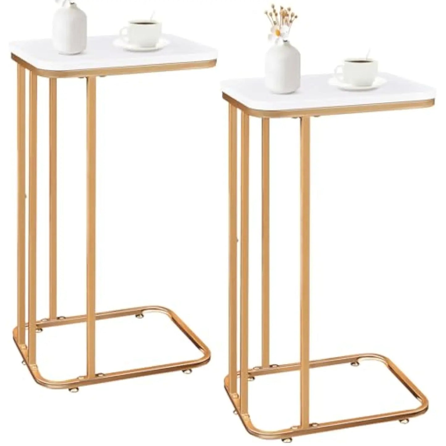 C Shaped End Table Set Living Room