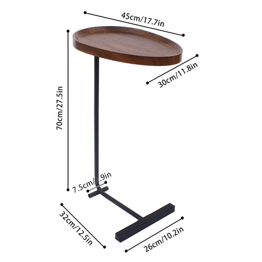 Modern Black Walnut Wood End Coffee Tables