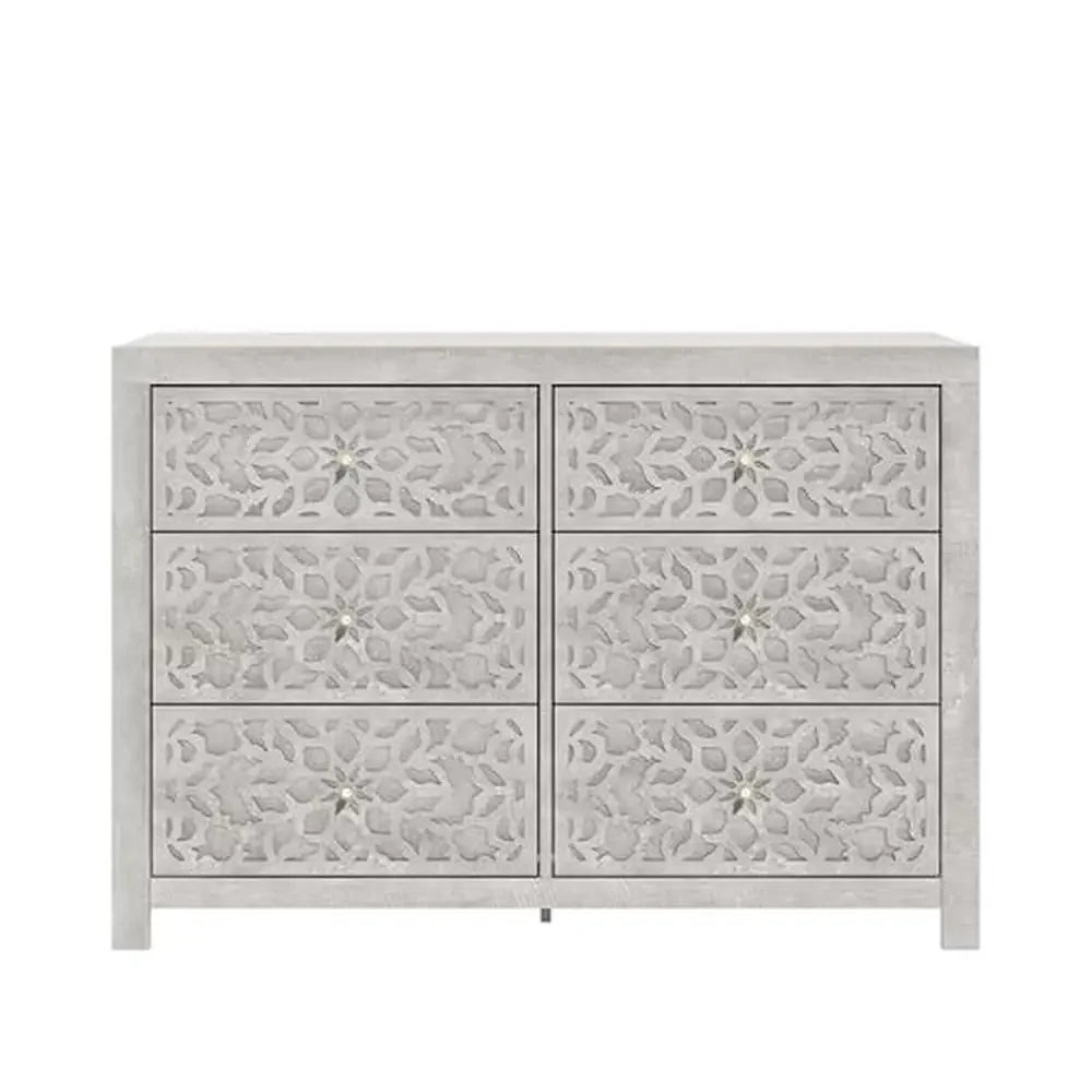 Children Wooden Interlock 6 Drawer Dresser Chest