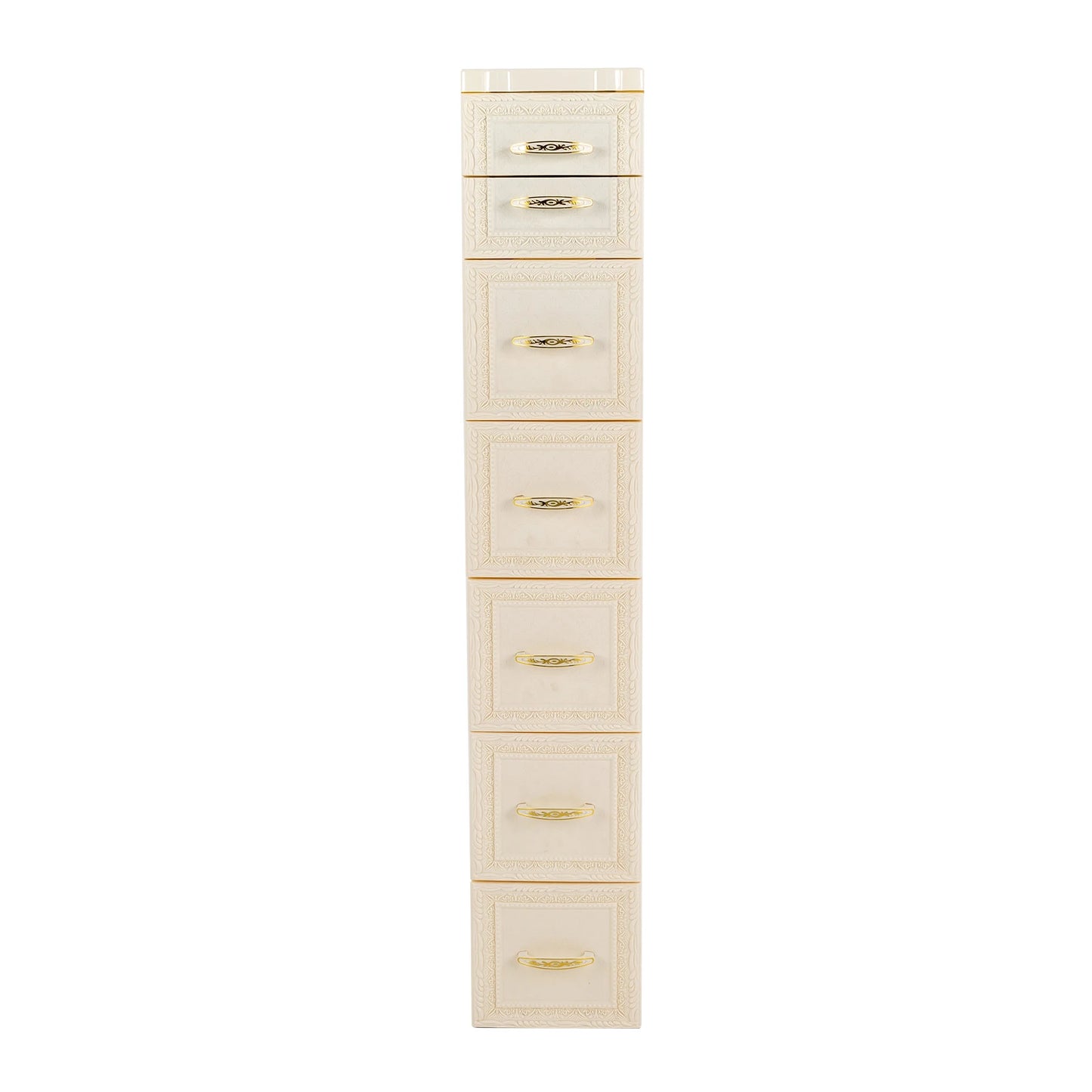 White 6-drawer Bathroom Floor Storage Cabinet Unit