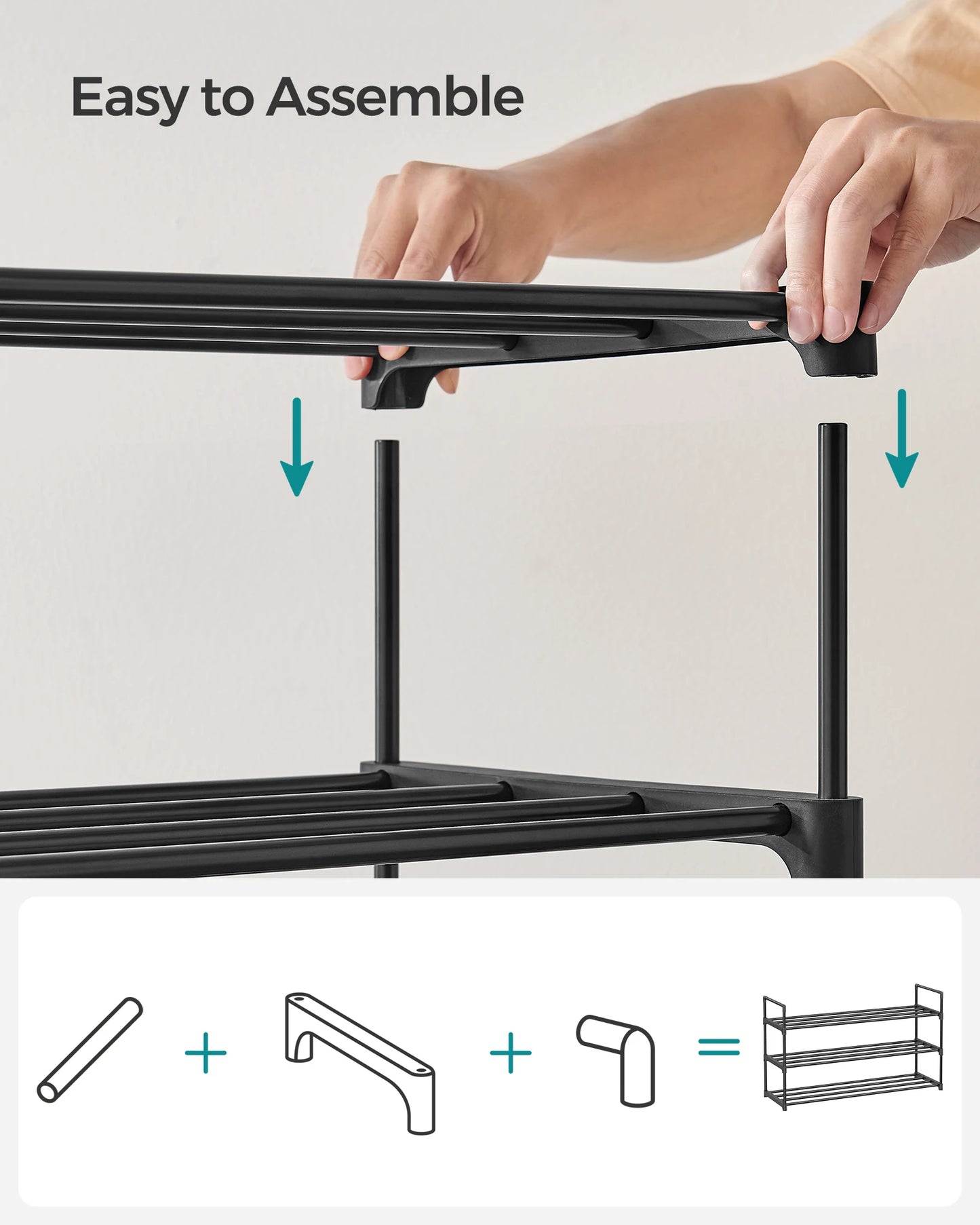 3 Tier Iron Shoe Organizer Storage Shelf