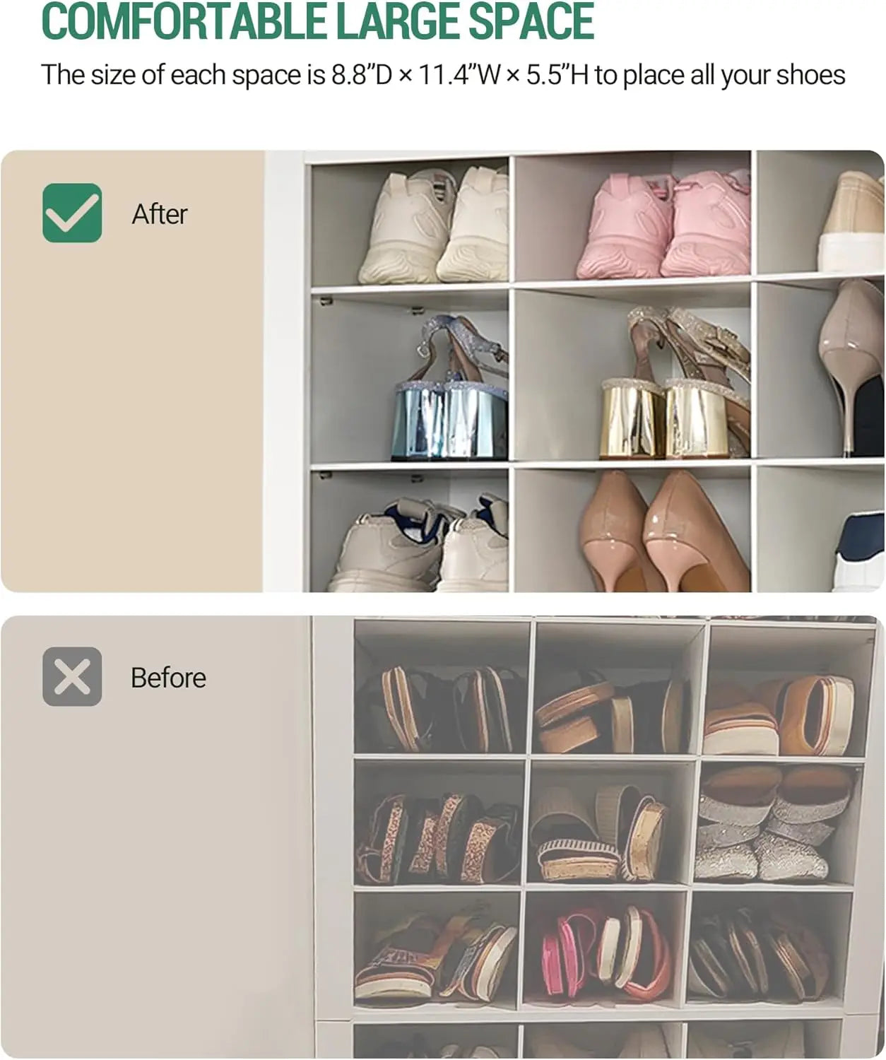 36 Pairs Free Standing Closet Organizer Vertical